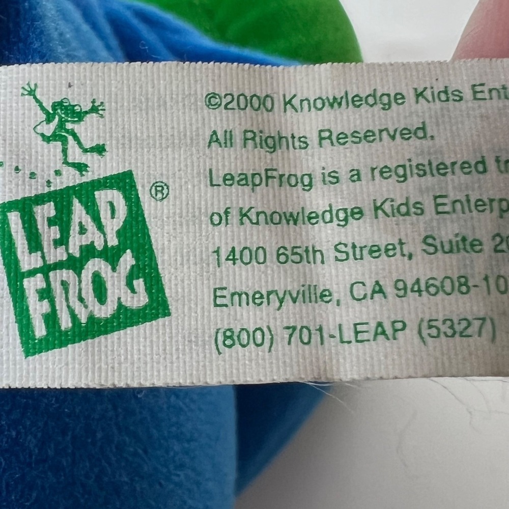 LeapFrog Read And Sing Interactive Plush Frog Learning Toy 2000 Vintage Tested - Picture 7 of 8